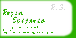 rozsa szijarto business card